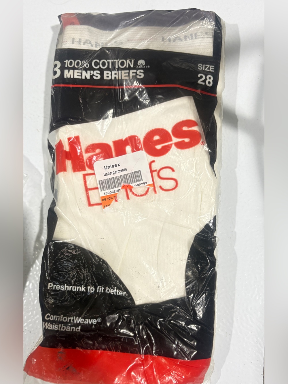 Hanes 1987 men’s size 28 (small or big kid 16 xL) 3 pairs of white underwear NOS